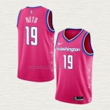 Camiseta Raul Neto NO 19 Washington Wizards Ciudad 2022-23 Rosa