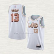 Camiseta Ricky Rubio NO 13 Cleveland Cavaliers Ciudad 2022-23 Blanco