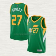 Camiseta Rudy Gobert NO 27 Utah Jazz Earned 2020-21 Verde