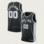 Camiseta San Antonio Spurs Personalizada Icon Negro