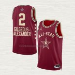 Camiseta Shai-Gilgeous Alexander NO 2 Oklahoma City Thunder All Star 2024 Rojo