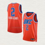 Camiseta Shai Gilgeous-Alexander NO 2 Oklahoma City Thunder Statement Naranja