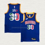 Camiseta Stephen Curry NO 30 Golden State Warriors Classic Royal Special Mexico Edition Azul