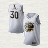 Camiseta Stephen Curry NO 30 Golden State Warriors Golden Edition Blanco