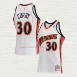 Camiseta Stephen Curry NO 30 Golden State Warriors Mitchell & Ness 2009-10 Blanco