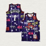 Camiseta Tracy McGrady NO 1 Toronto Raptors Mitchell & Ness 1998-99 Violeta 1