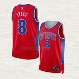 Camiseta Trey Lyles NO 8 Detroit Pistons Ciudad 2021-22 Rojo