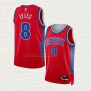 Camiseta Trey Lyles NO 8 Detroit Pistons Ciudad 2021-22 Rojo