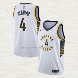 Camiseta Victor Oladipo NO 4 Indiana Pacers Association Blanco