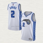 Camiseta Al-Farouq Aminu NO 2 Orlando Magic Earned 2020-21 Blanco