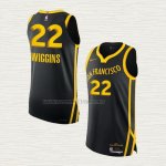 Camiseta Andrew Wiggins NO 22 Golden State Warriors Ciudad Autentico 2023-24 Negro
