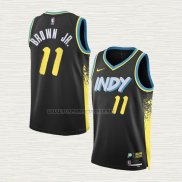 Camiseta Bruce Brown JR. NO 11 Indiana Pacers Ciudad 2023-24 Negro