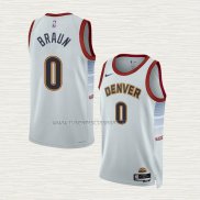 Camiseta Christian Braun NO 0 Denver Nuggets Ciudad 2022-23 Blanco