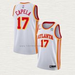 Camiseta Clint Capela NO 17 Atlanta Hawks Association 2020-21 Blanco