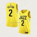Camiseta Collin Sexton NO 2 Utah Jazz Icon 2022-23 Amarillo