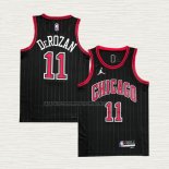 Camiseta DeMar DeRozan NO 11 Chicago Bulls Statement 2020-21 Negro