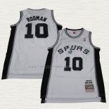 Camiseta Dennis Rodman NO 10 San Antonio Spurs Mitchell & Ness 1983-84 Blanco