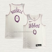 Camiseta Derrick Rose NO 0 Minnesota Timberwolves Earned Blanco