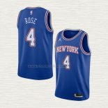 Camiseta Derrick Rose NO 4 New York Knicks Statement 2020-21 Azul