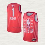 Camiseta Devin Booker NO 1 Phoenix Suns All Star 2022 Granate