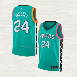 Camiseta Devin Vassell NO 24 San Antonio Spurs Ciudad 2022-23 Verde