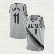 Camiseta Enes Kanter NO 11 Portland Trail Blazers Earned 2020-21 Gris