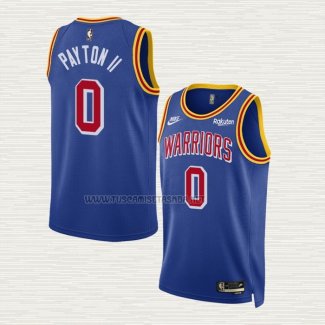 Camiseta Gary Payton II NO 0 Golden State Warriors 75th Anniversary Azul