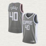 Camiseta Ivica Zubac NO 40 Los Angeles Clippers Earned 2020-21 Gris