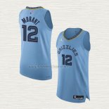 Camiseta Ja Morant NO 12 Memphis Grizzlies Statement Autentico 2021-22 Azul