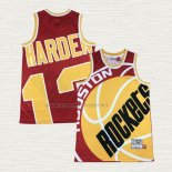 Camiseta James Harden NO 13 Houston Rockets Mitchell & Ness Big Face Rojo