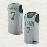 Camiseta Jaylen Brown NO 7 Boston Celtics Ciudad 2018-19 Gris