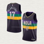 Camiseta Jonas Valanciunas NO 17 New Orleans Pelicans Ciudad 2022-23 Violeta