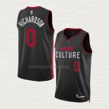 Camiseta Josh Richardson NO 0 Miami Heat Ciudad 2023-24 Negro