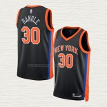 Camiseta Julius Randle NO 30 New York Knicks Ciudad 2022-23 Negro