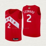 Camiseta Kawhi Leonard NO 2 Nino Toronto Raptors Earned 2018-19 Rojo