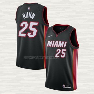 Camiseta Kendrick Nunn NO 25 Miami Heat Icon 2020-21 Negro