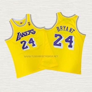 Camiseta Kobe Bryant NO 24 Los Angeles Lakers Amarillo