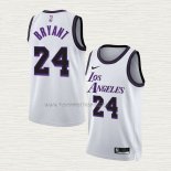 Camiseta Kobe Bryant NO 24 Los Angeles Lakers Ciudad 2022-23 Blanco