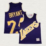 Camiseta Kobe Bryant NO 24 Los Angeles Lakers Mitchell & Ness Big Face Violeta