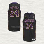 Camiseta Kobe Bryant NO 24 Los Angeles Lakers Negro