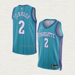 Camiseta Larry Johnson NO 2 Charlotte Hornets Classic 2023-24 Verde