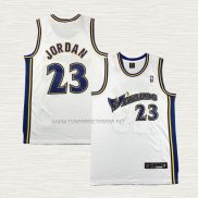 Camiseta Michael Jordan NO 23 Washington Wizards Retro Blanco