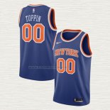 Camiseta Obi Toppin NO 00 New York Knicks Icon 2020 Azul