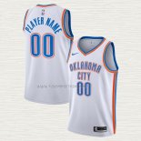 Camiseta Oklahoma City Thunder Personalizada Association 2020-21 Blanco