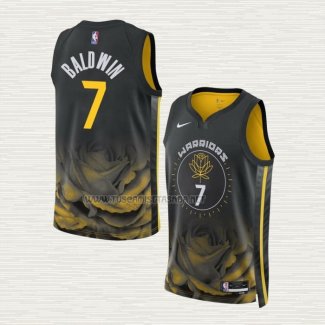 Camiseta Patrick Baldwin NO 7 Golden State Warriors Ciudad 2022-23 Negro