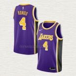 Camiseta Rajon Rondo NO 4 Los Angeles Lakers Statement 2021-22 Violeta
