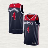 Camiseta Russell Westbrook NO 4 Washington Wizards Association 2020-21 Azul