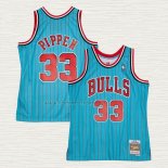 Camiseta Scottie Pippen NO 33 Chicago Bulls Mitchell & Ness 1995-96 Azul