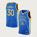 Camiseta Stephen Curry NO 30 Golden State Warriors Earned 2022-23 Azul