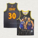 Camiseta Stephen Curry NO 30 Golden State Warriors Mitchell & Ness MVP Negro